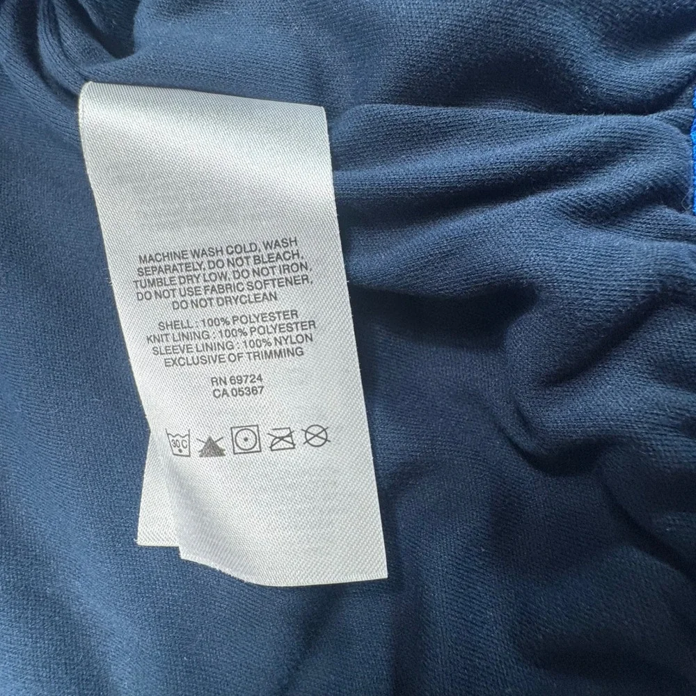 Columbia Boys Blue Topographic Omni-Wick Hooded‎ Windbreaker Jacket 3-6 Months